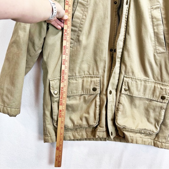 IZOD Vintage Chore Coat Barn Jacket Mens Size Large Western Field Canvas Utility - Picture 14 of 16